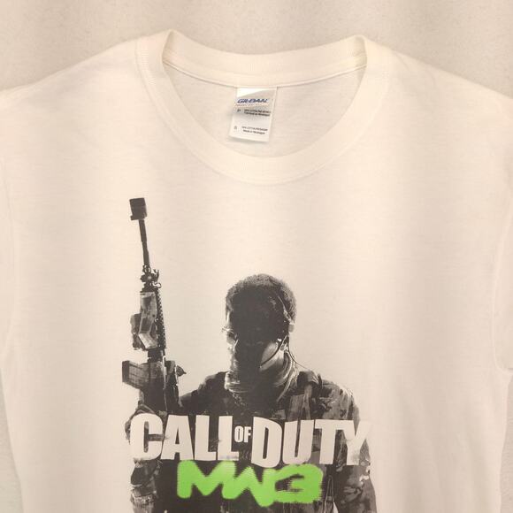 Call of Duty MW3 Short Sleeve Crew Neck Graphic T Shirt Mens Size S White - Picture 1 of 9